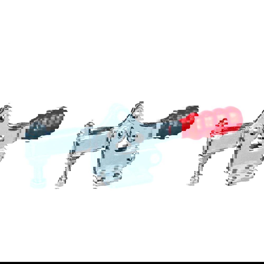 Manual Hold-Down Toggle Clamp: Horizontal, 165 lb Capacity, U-Bar, Flanged Base