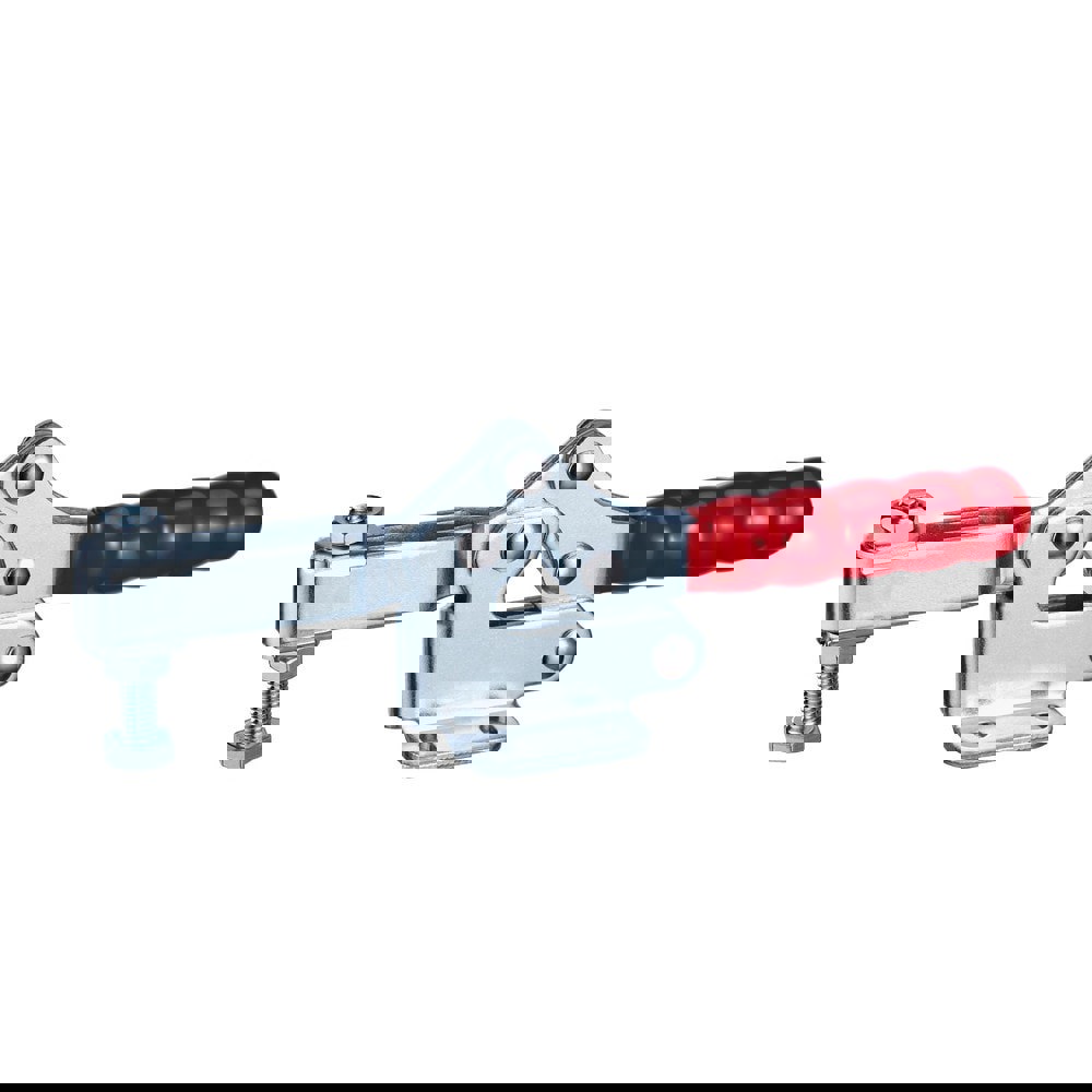 Manual Hold-Down Toggle Clamp: Horizontal, 551 lb Capacity, U-Bar, Flanged Base