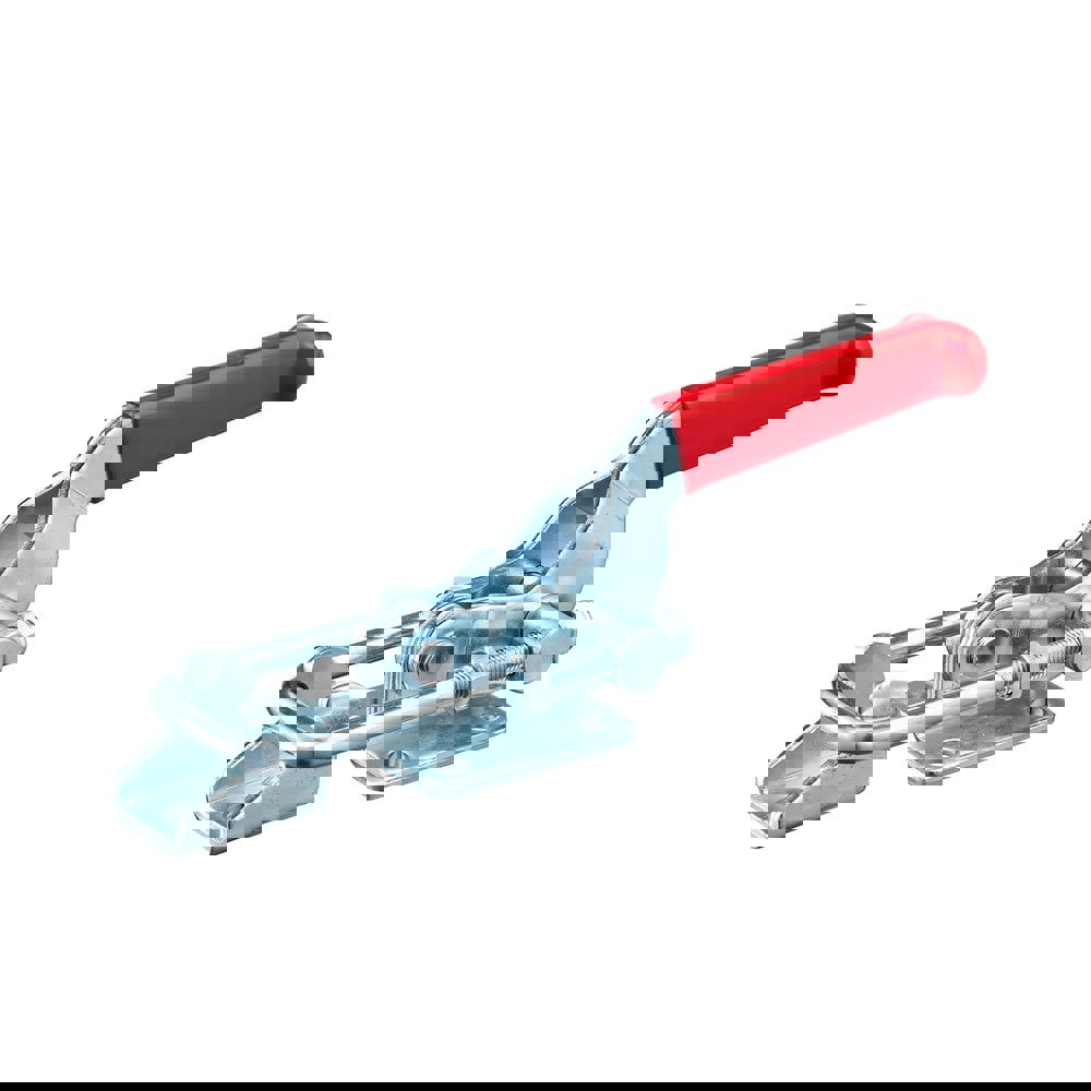 Pull-Action Latch Clamp: Horizontal, 1,984 lb, U-Hook, Flanged Base