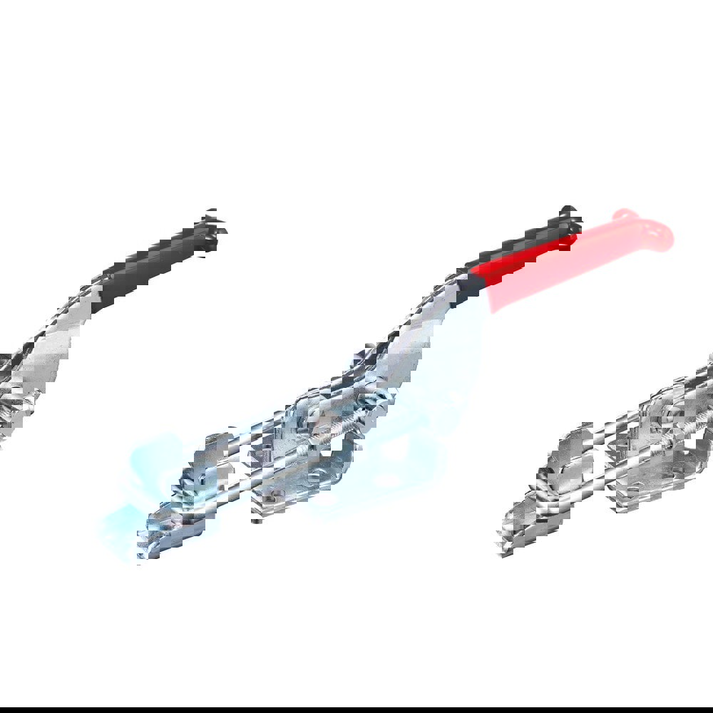 Pull-Action Latch Clamp: Horizontal, 700 lb, U-Hook, Flanged Base