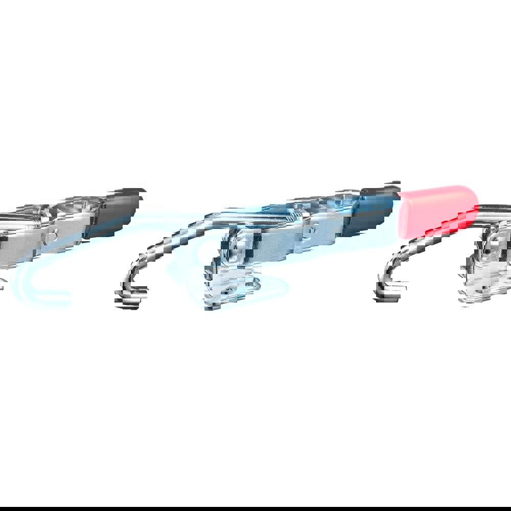 Pull-Action Latch Clamp: Horizontal, 375 lb, U-Hook, Flanged Base