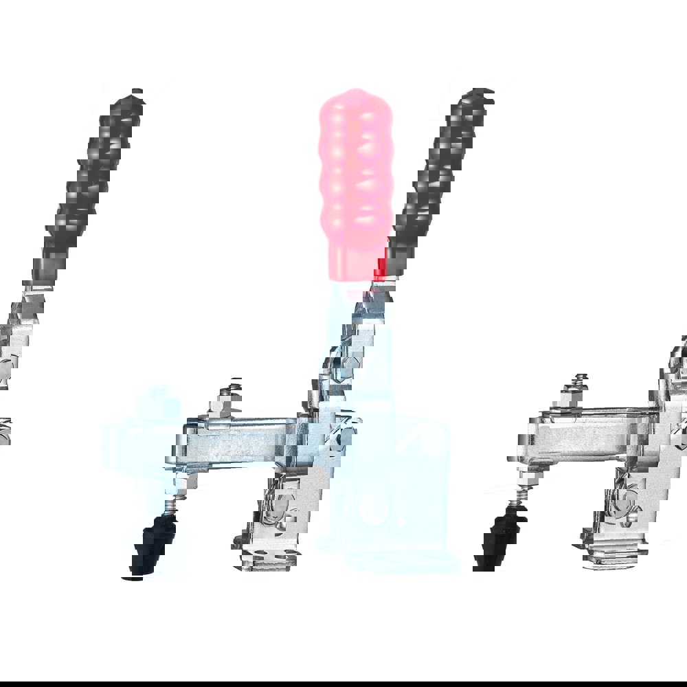 Manual Hold-Down Toggle Clamp: Vertical, 200 lb Capacity, U-Bar, Flanged Base