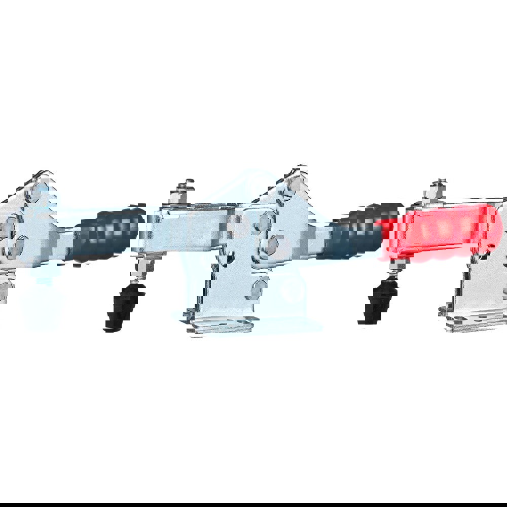 Manual Hold-Down Toggle Clamp: Horizontal, 200 lb Capacity, U-Bar, Flanged Base