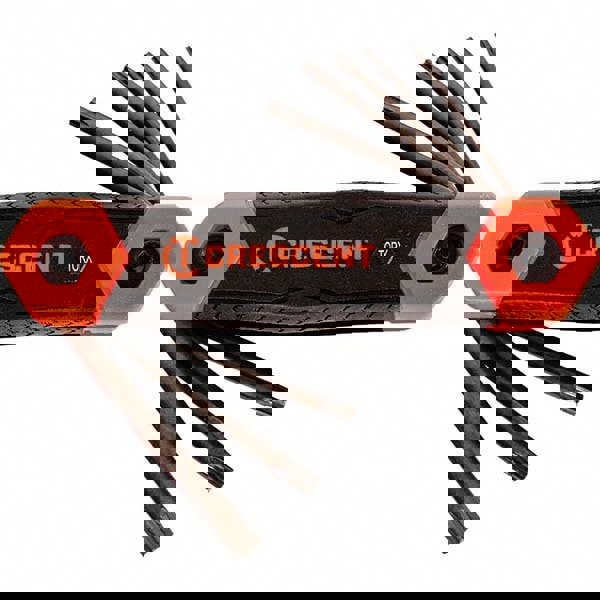 Torx Key Set: 8 Pc, Fold-Up Handle, T9 to T40