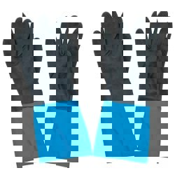 Chemical Resistant Gloves: Medium, 26 mil Thick, Neoprene-Coated, Latex & Neoprene, Supported