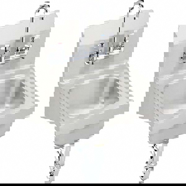 Hand Sink: Wall Mount, Manual Faucet, 304 Stainless Steel