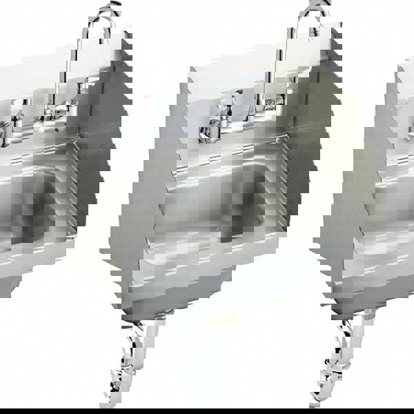 Hand Sink: Wall Mount, Manual Faucet, 304 Stainless Steel