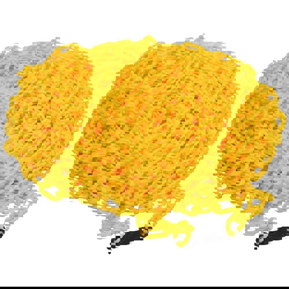 Heavy-Duty Chain: Plastic, Yellow, 100' Long, 2