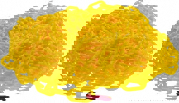 Heavy-Duty Chain: Plastic, Yellow, 50' Long, 2