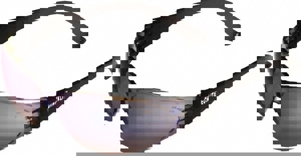 Safety Glasses: Scratch-Resistant, Polycarbonate, Blue Mirror Lenses, Frameless