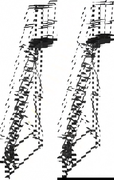 Steel Cantilever Rolling Ladder: 12 Step