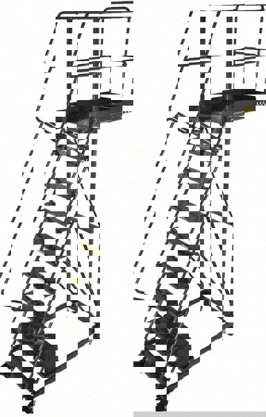 Steel Rolling Ladder: 8 Step