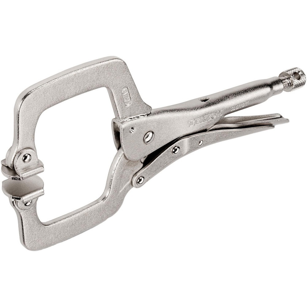 Locking Pliers; Jaw Texture: Smooth ; Jaw Style: C-Clamp ; Overall Length Range: 10 in & Longer ; Overall Length (Inch): 11 ; Handle Type: Locking Lever ; Body Material: Steel