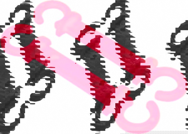 Pedestrian Barrier Connecting Link: Plastic, Red, Use with Plastic Chain