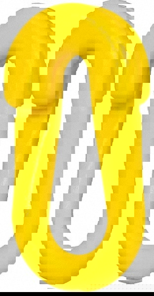 Pedestrian Barrier Connecting C-Link: Plastic, Yellow, Use with Plastic Chain