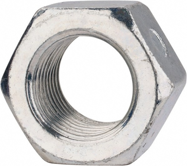 Hex Lock Nut: Distorted Thread, 5/8-18, Grade 2 Steel, Zinc-Plated