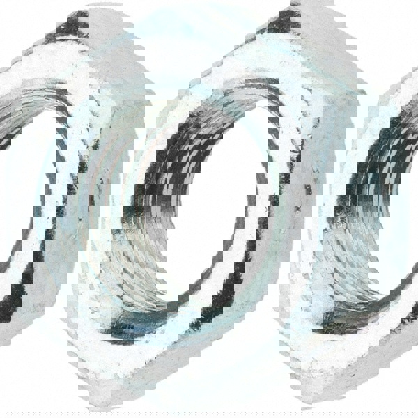 Hex Lock Nut: Distorted Thread, 5/8-11, Grade 2 Steel, Zinc-Plated