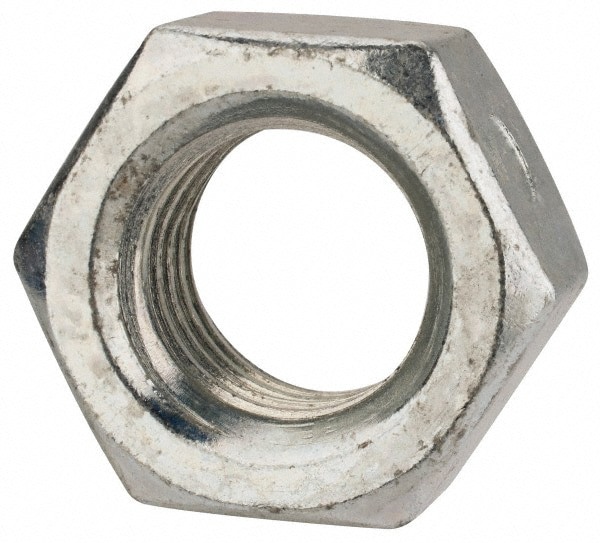 Hex Lock Nut: Distorted Thread, 5/8-11, Grade 2 Steel, Zinc-Plated