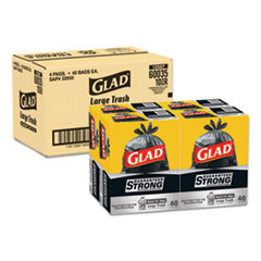 Lawn and Leaf Large Quick-Tie Trash Bags, Tie-Flap, 30 gal, 0.81 mil, 30