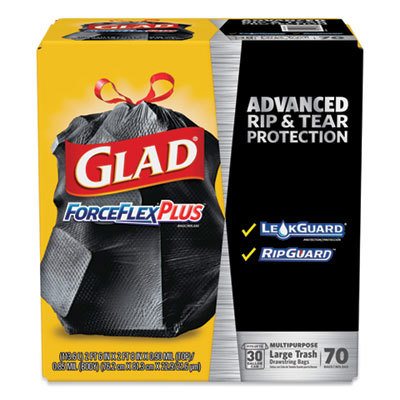 Glad Large Drawstring Trash Bags, ForceF