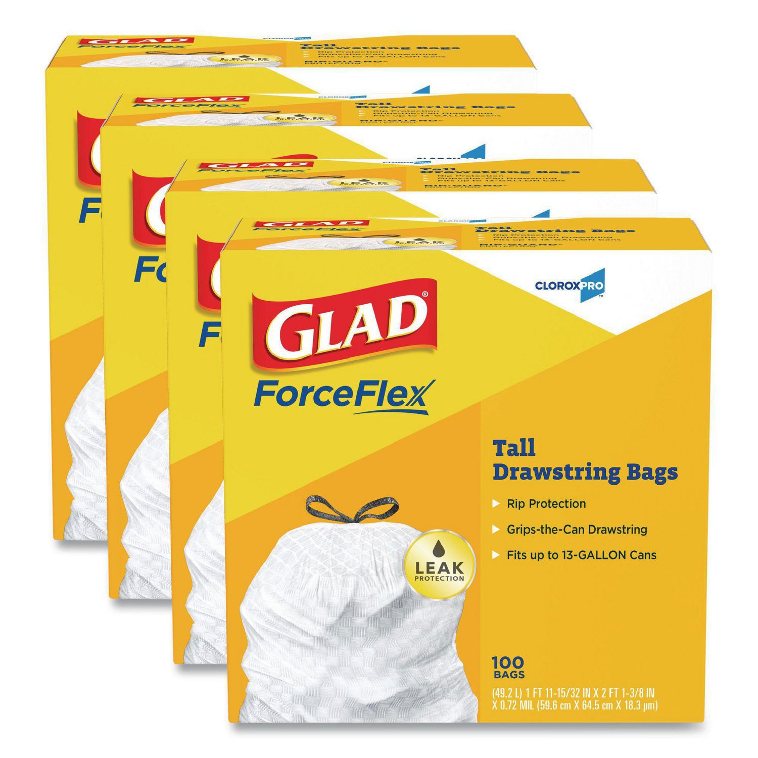Household Trash Bags: 13 gal, 0.95 mil, 400 Pack