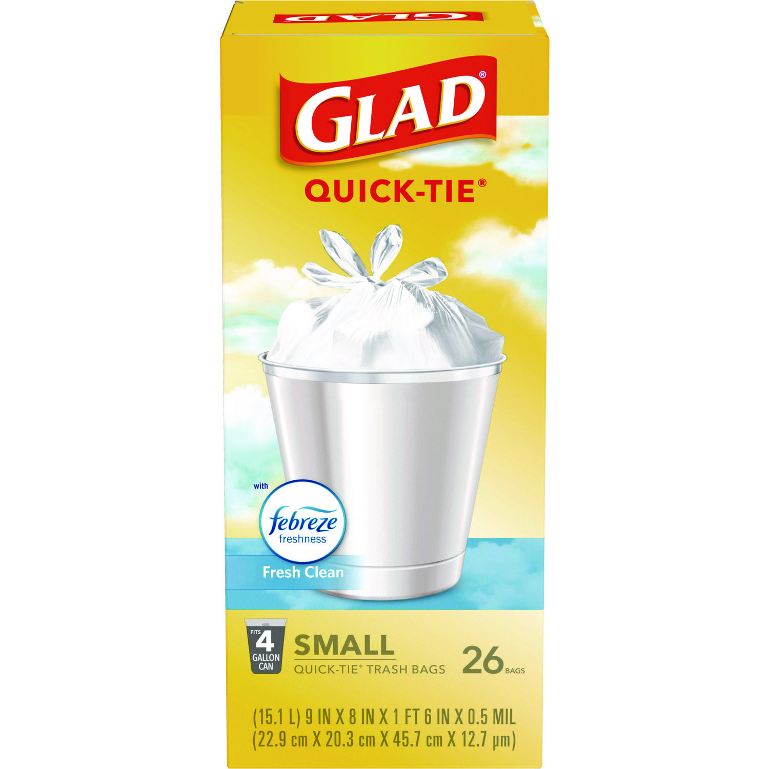 BAG,QUICK-TIE 4GL TRSH,WH