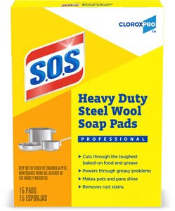 SOS STL WOOL SOAP PAD 15 BX