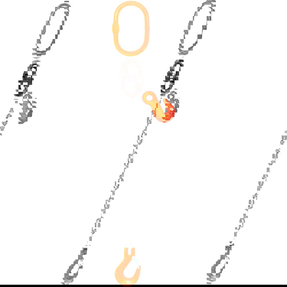 Chain Sling: 4' Long, 15,000 lb Vertical, Steel