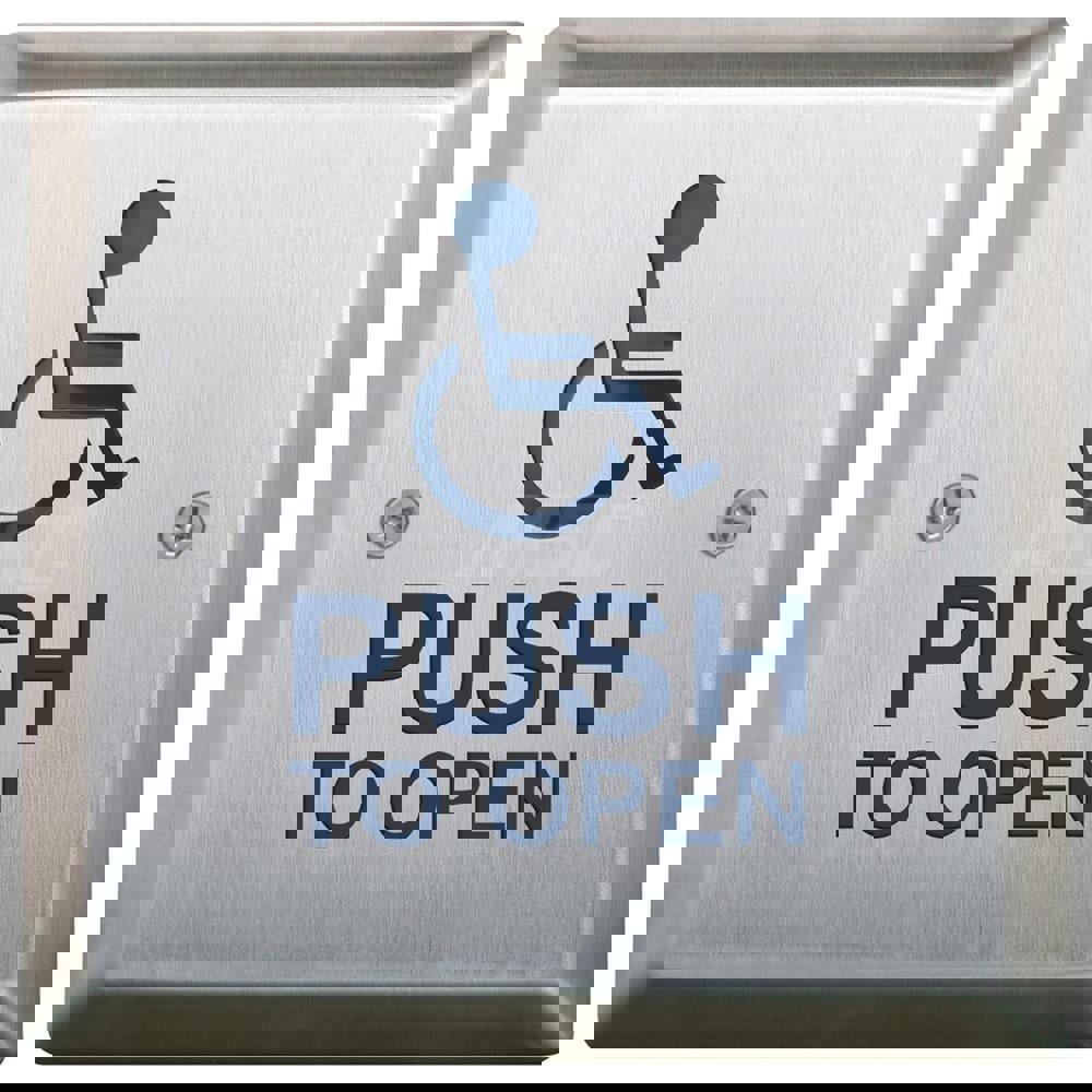 Stainless Steel Pushplate With Kinetic Wireless Transmitter