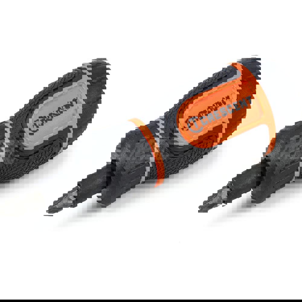 Bit Screwdrivers; Type: Stubby Multi-Bit Driver ; Tip Type: Phillips; Slotted; Hex ; Phillips Point Size: #1 - #3 ; Slotted Point Size: 1/4; 3/16 in ; Overall Length (Inch): 4-1/2 ; Overall Length (Decimal Inch): 4.5000