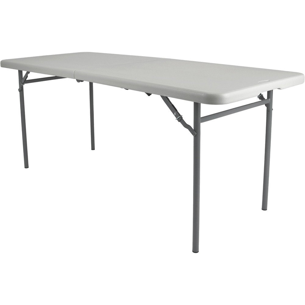 Folding Tables; Overall Width (Inch): 30 ; Overall Height (Inch): 29-1/4 ; Overall Length: 72.00in ; Work Surface Orientation: Flat ; Shape: Rectangle ; Foot Type: Glide