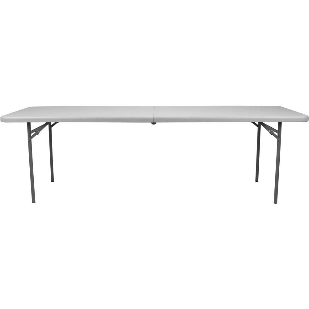 Folding Tables; Overall Width (Inch): 30 ; Overall Height (Inch): 29-1/4 ; Overall Length: 96.00in ; Work Surface Orientation: Flat ; Shape: Rectangle ; Foot Type: Glide