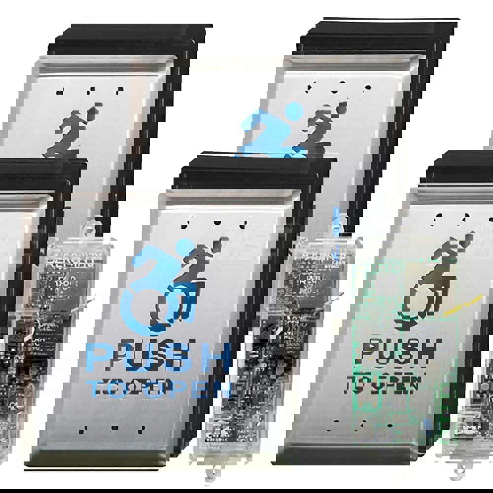 Electromagnet Lock Accessories; Accessory Type: Pushplate ; For Use With: Wireless Door Control System ; Material: Stainless Steel