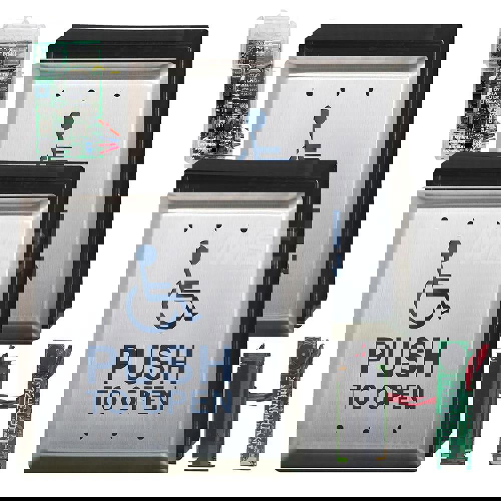 Electromagnet Lock Accessories; Accessory Type: Wireless Pushplate Actuator Kit ; For Use With: Indoor or Outdoor Applications; Automatic Door Operators ; Material: Stainless Steel