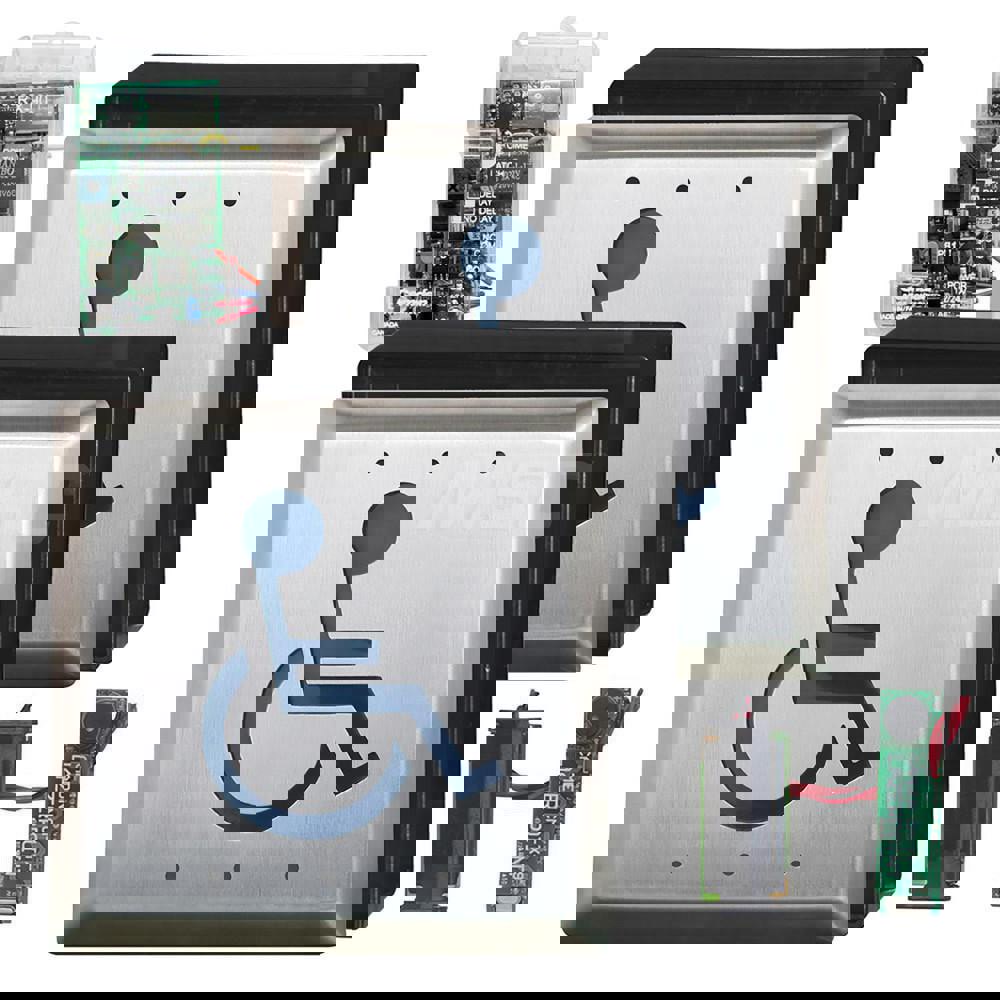 Electromagnet Lock Accessories; Accessory Type: Wireless Pushplate Actuator Kit ; For Use With: Indoor or Outdoor Applications; Automatic Door Operators ; Material: Stainless Steel