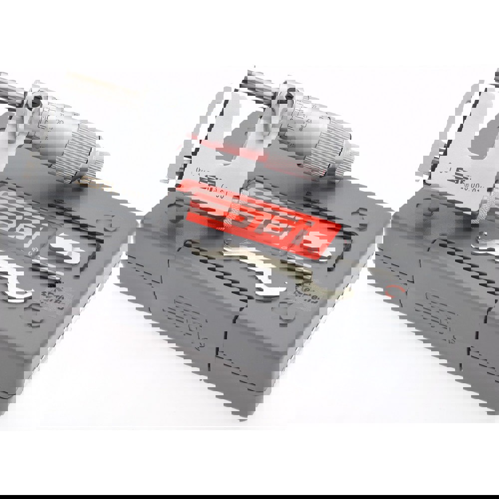 0 to 1 Inch Range, Carbide Face, Chrome Plated Mechanical Multi Anvil Micrometer