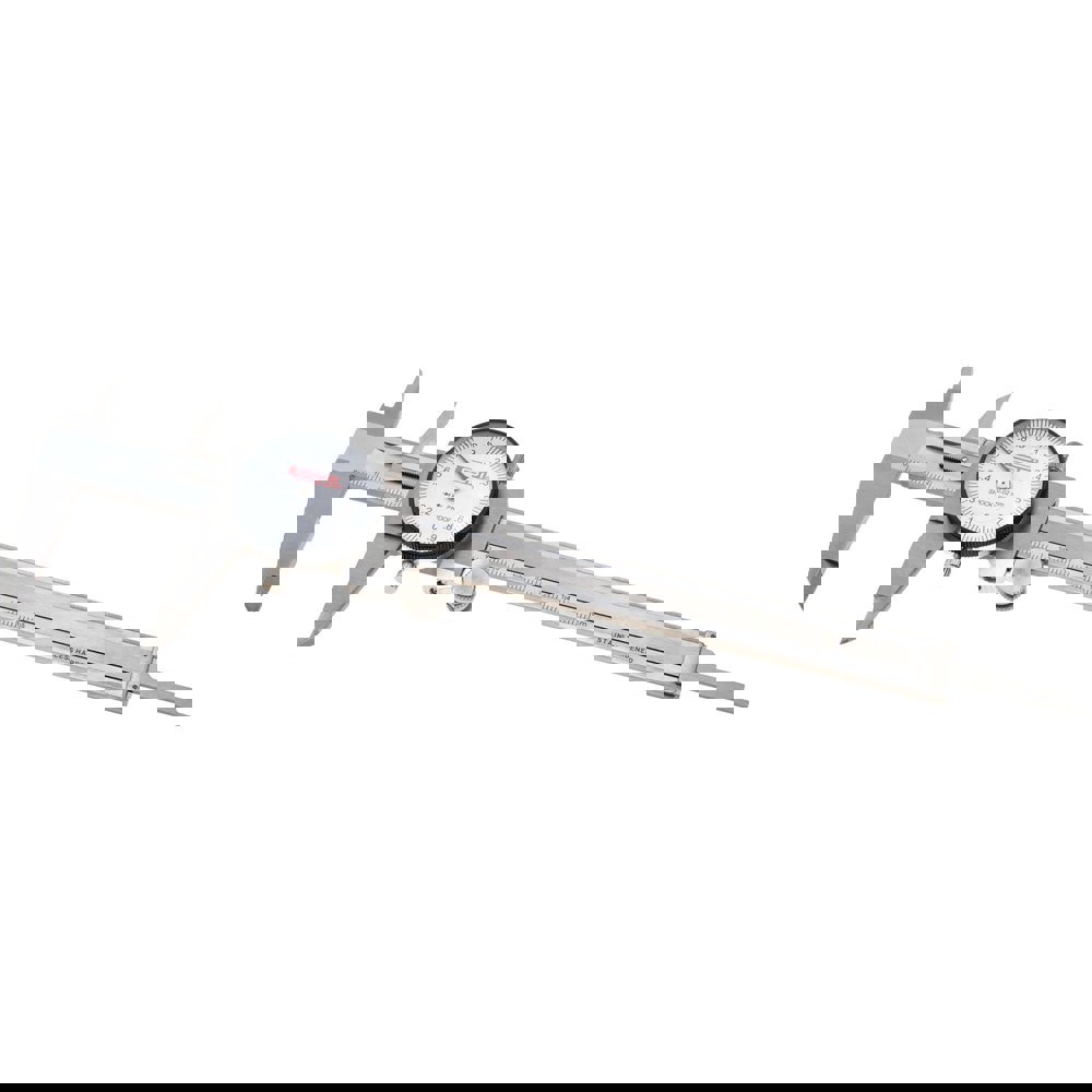 Dial Caliper: 150 mm Range, 0.02 mm Graduation, 2 mm per Revolution