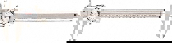 Dial Caliper: 300 mm Range, 0.02 mm Graduation, 2 mm per Revolution