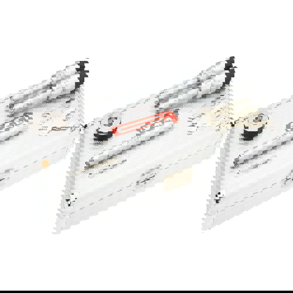 Mechanical Inside Micrometer Set: 1 Extension Rod, Chrome Finish