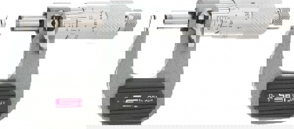 0 to 1 Inch Range, 0.0001 Inch Graduation, B Anvil, Ratchet Stop Thimble, Mechanical Tube Micrometer