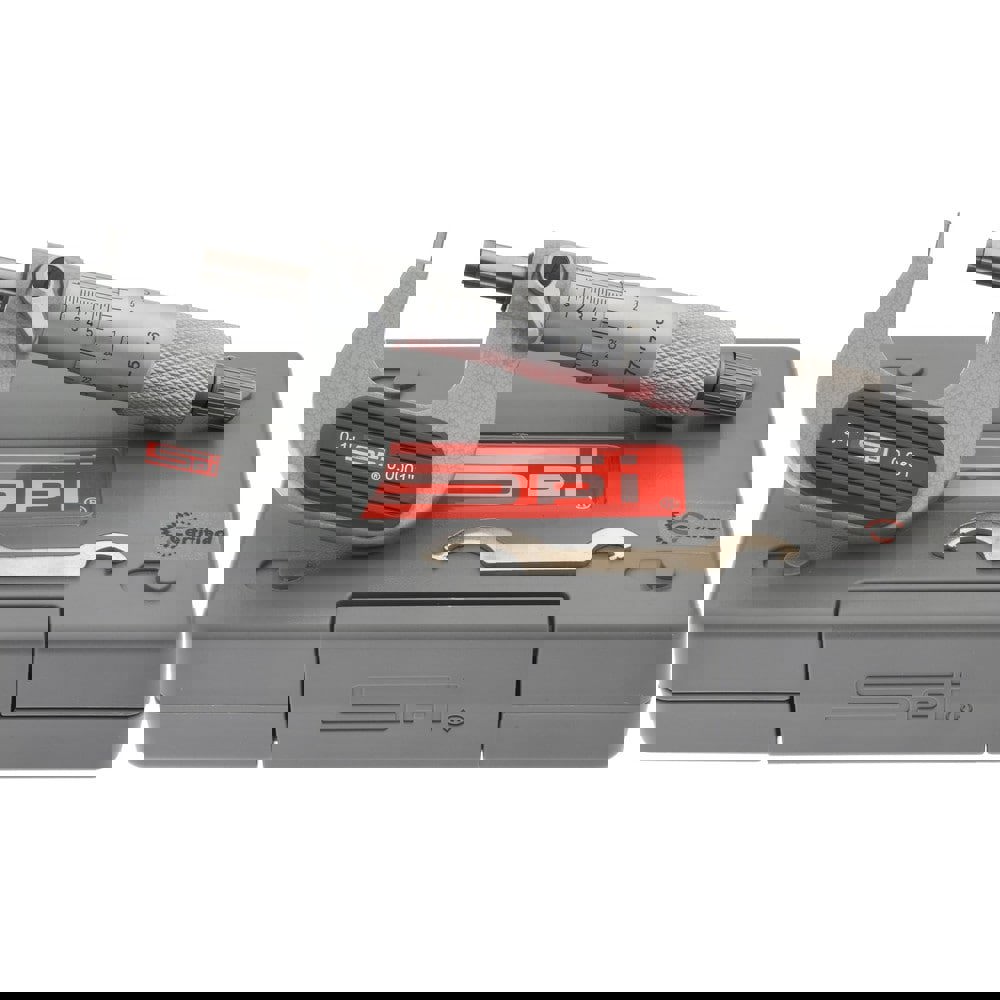 0 to 1 Inch Range, 0.0001 Inch Graduation, A Anvil, Ratchet Stop Thimble, Mechanical Tube Micrometer