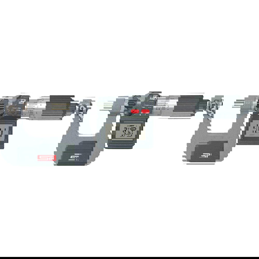 Screw Thread Micrometers; Operation Type: Electronic; Minimum Measurement: 1; Minimum Measurement (mm): 1; Maximum Measurement: 2.00; Maximum Measurement (mm): 2.00; Graduation (Decimal Inch): 0.0001; Number Of Anvils: 0; Accuracy: 1.0002 in; Lock Nut Typ