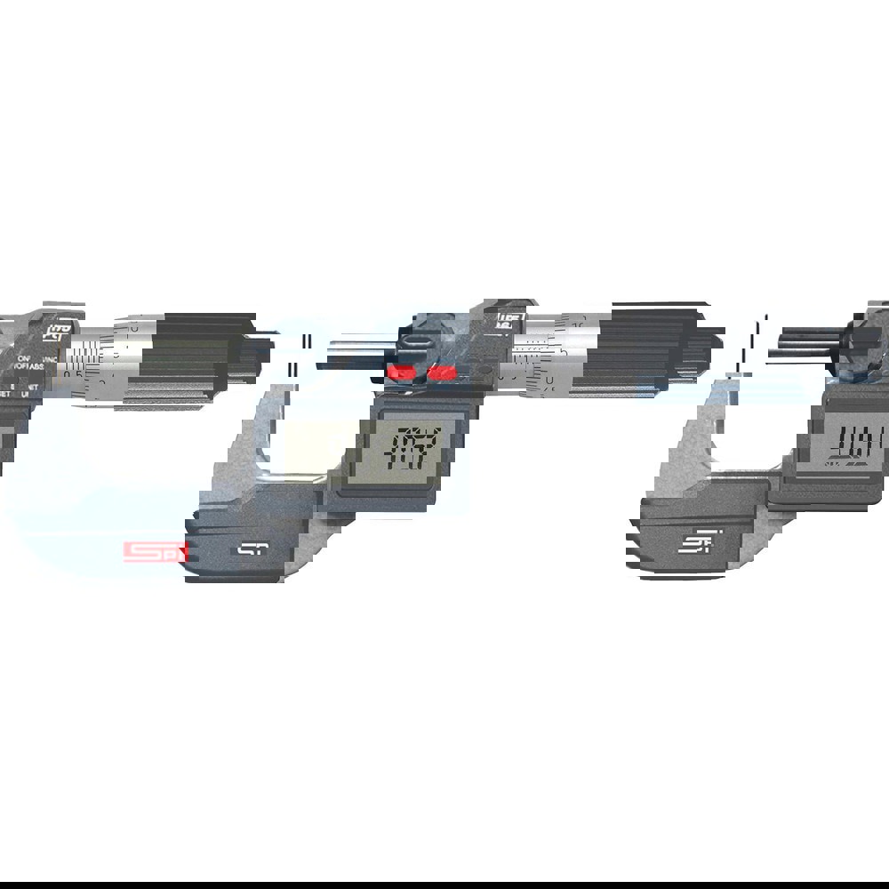 Tube Micrometers; Operation Type: Electronic; Minimum Measurement: 0; Minimum Measurement (mm): 0; Maximum Measurement: 1.00; Maximum Measurement (Decimal Inch): 1.00; Accuracy: 1.0001 in; Graduation: 0.0001; Lock Nut Type: Positive; Anvil Material: Carbi