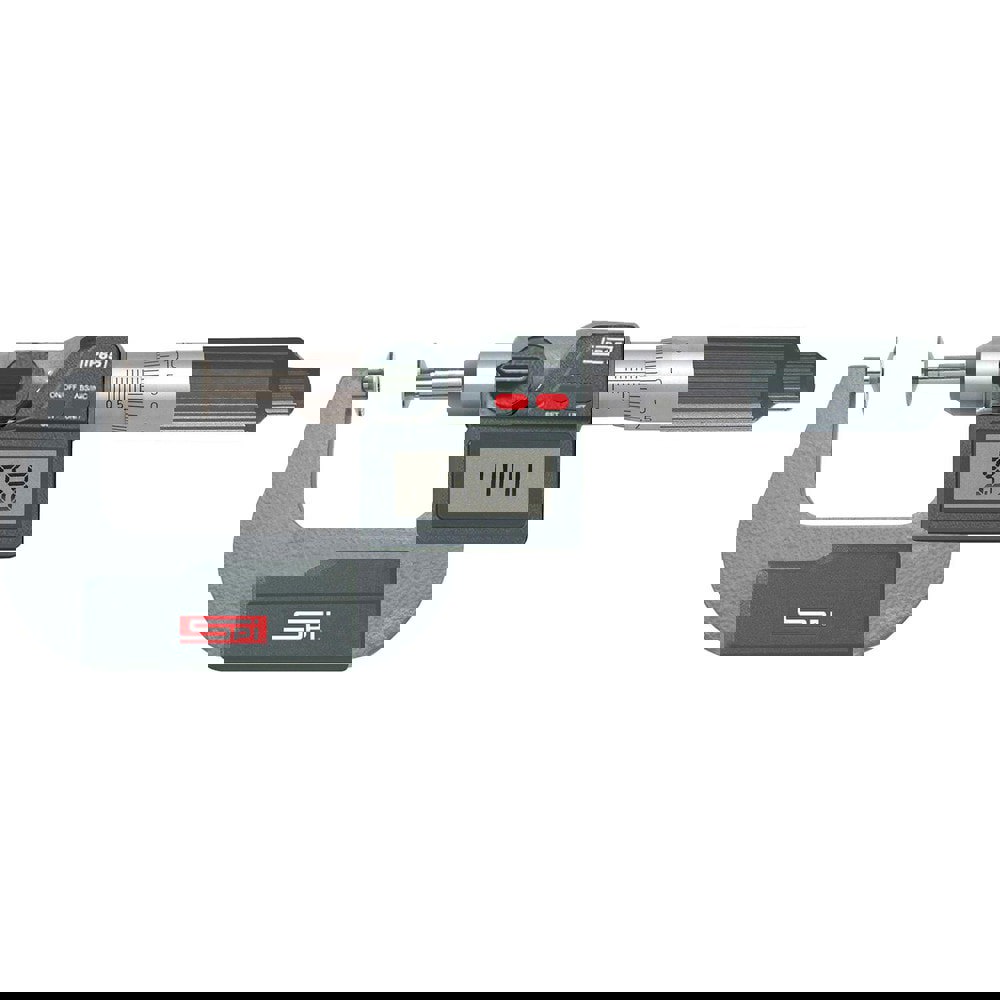Disc Micrometers; Operation Type: Electronic; Minimum Measurement: 0; Minimum Measurement (mm): 0; Maximum Measurement: 1.00; Maximum Measurement (Decimal Inch): 1.00; Maximum Measurement (mm): 1.00; Thimble Type: Ratchet; Digital Counter: Yes; Anvil Mate