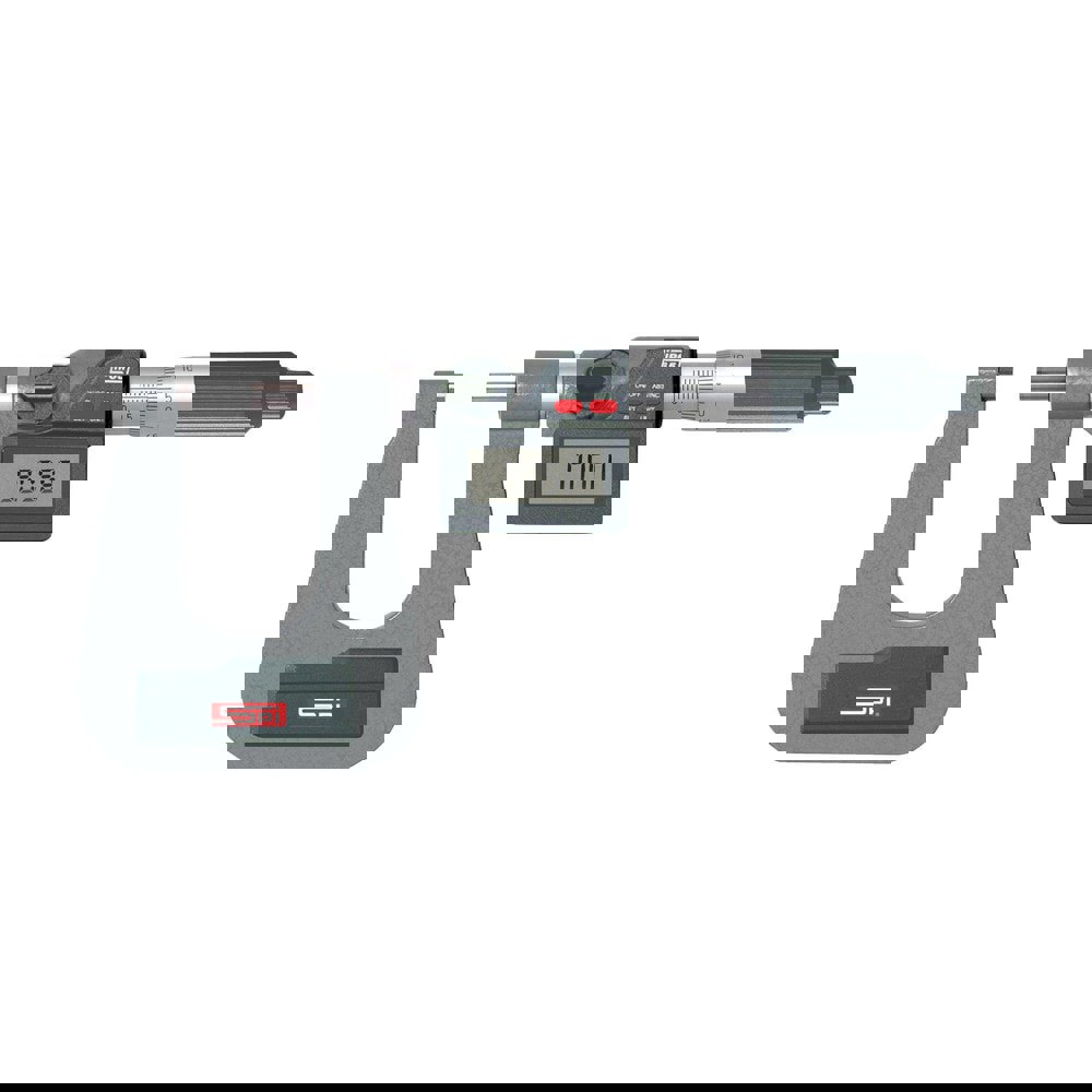 Electronic Outside Micrometer: 11 mm Max, Carbide-Tipped Face, IP65