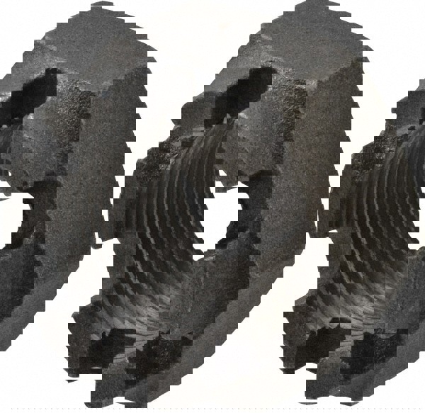 Castle Lock Nut: 1-1/4-12, Grade 5 Steel, Bright/Uncoated