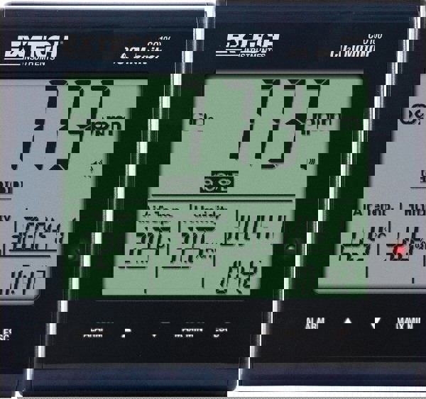 23 to 122°F, 0 to 99.9% Humidity Range, Air Quality Monitor
