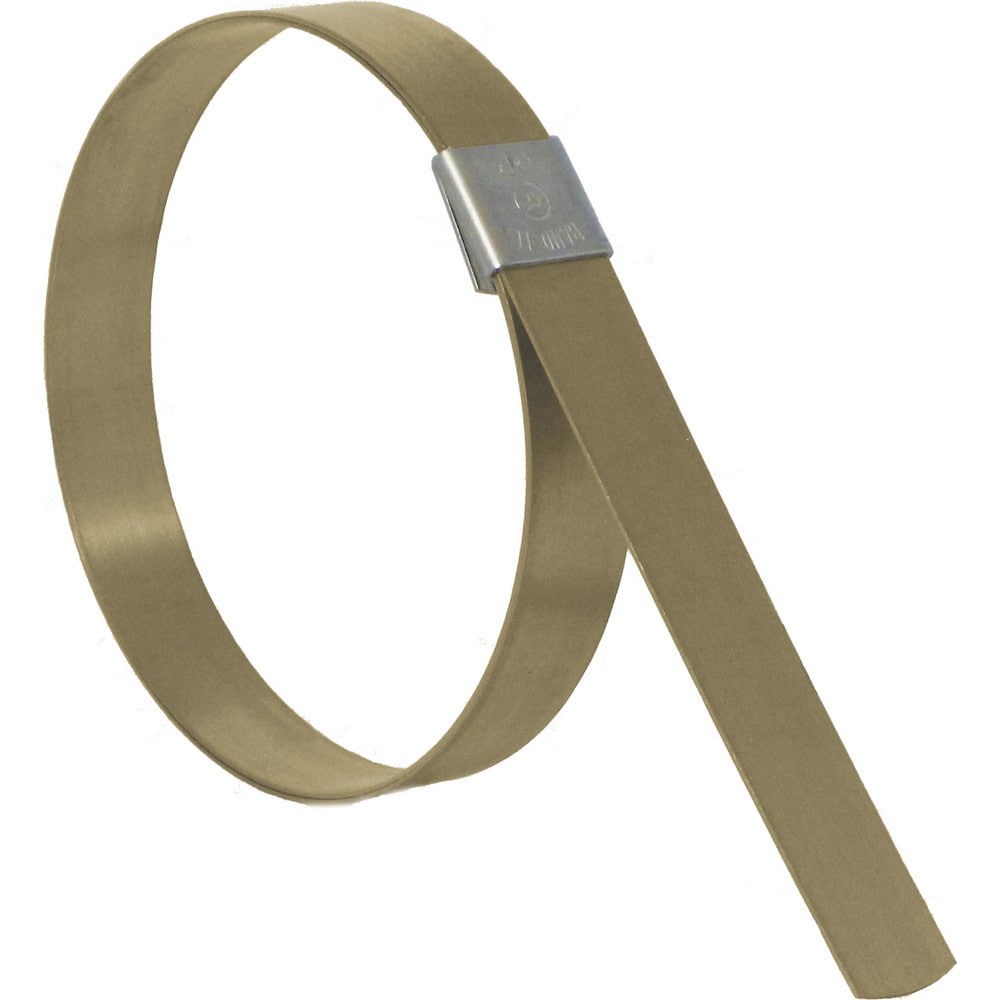 Band Clamps; Clamp Type: Banding w/Center Punch Clip ; Minimum Diameter (Decimal Inch): 0.8125 ; Minimum Diameter (Fractional Inch): 13/16 ; Material: Galvanized Carbon Steel ; Number of Pieces: 100 ; Includes: 100/Box