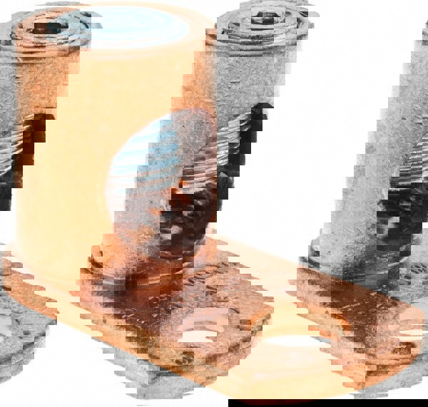 Square Ring Terminal: Non-Insulated, 6 AWG, Crimp Connection