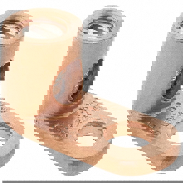 Square Ring Terminal: Non-Insulated, 14 to 4 AWG, Crimp Connection